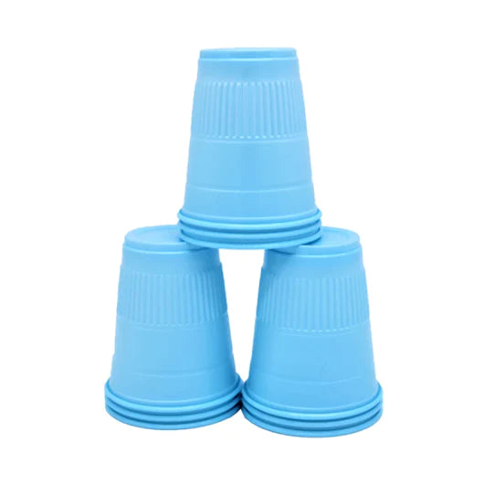 Disposable Plastic Rinse Cups (50/Bag) - Blue